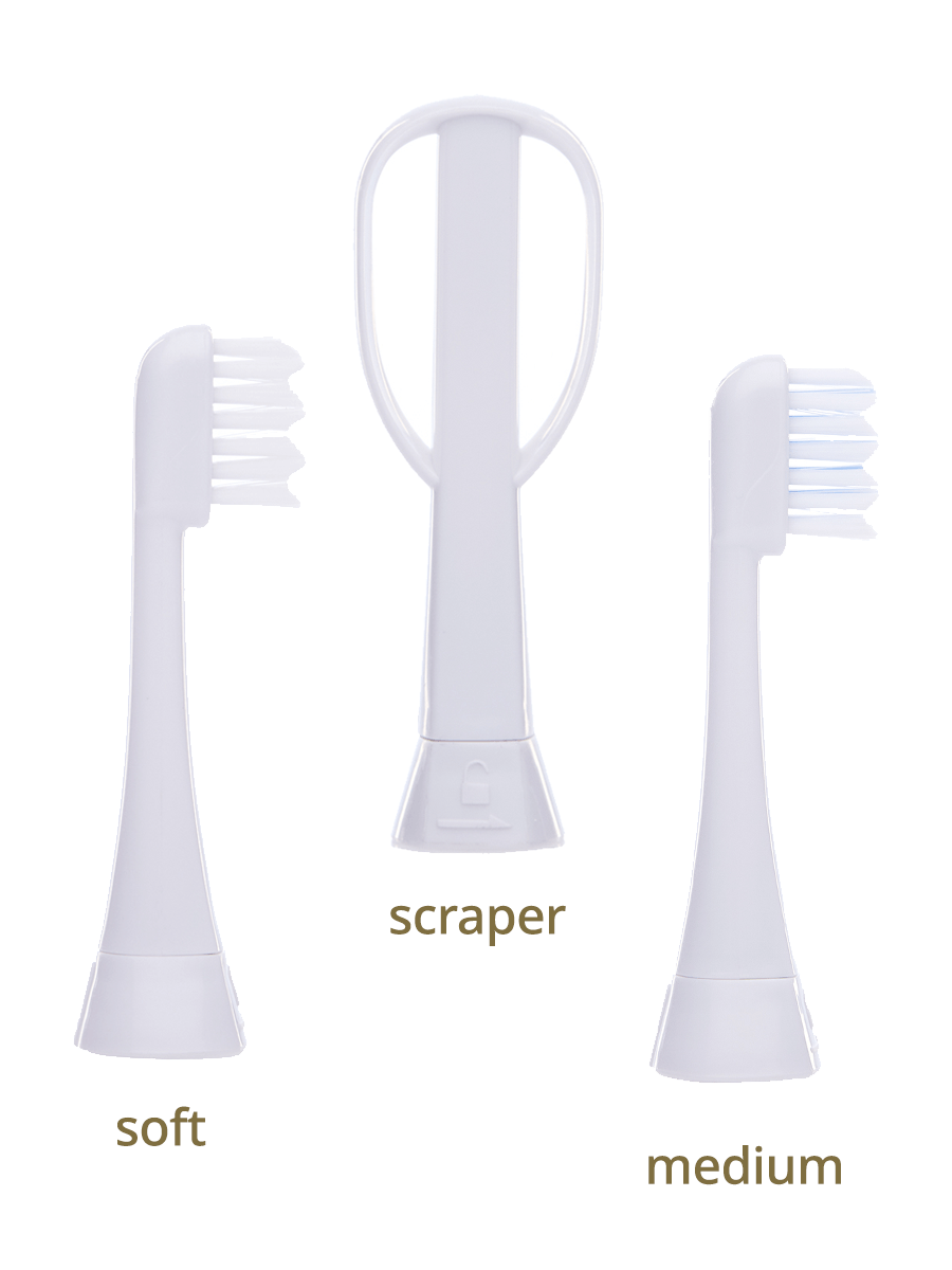 MEGASONEX Ultraschall-Zahnbürste M8 Set | Inkl. Zahnpasta, Zungenaufsatz & 2 Bürstenköpfen | 96 Mio. Impulse/Min., 1,6 MHz