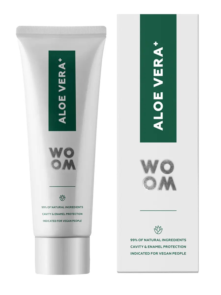WOOM ALOE VERA+ vegane Zahnpasta mit 98 % natrlichen Inhaltsstoffen