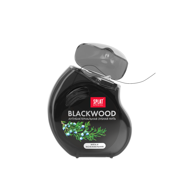Splat Blackwood schwarze gewachste Zahnseide