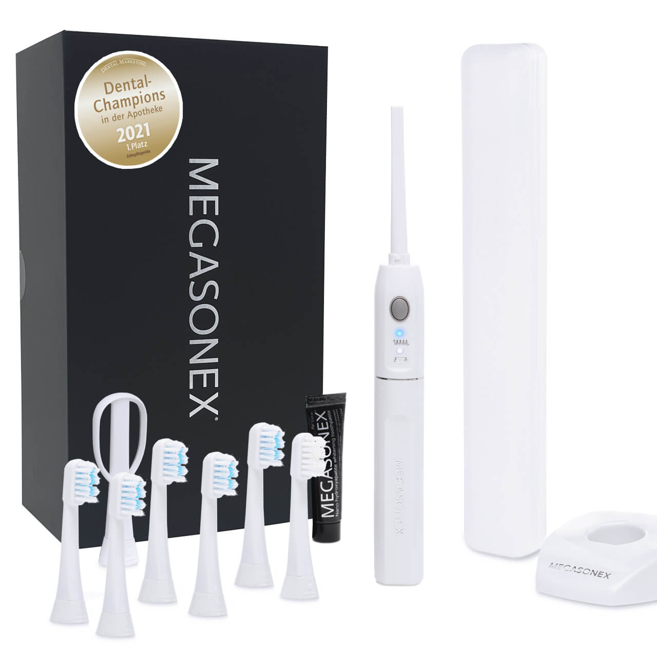 Megasonex M8 S Ultraschallzahnbürste +4 Bürstenköpfe | Megasonex M8