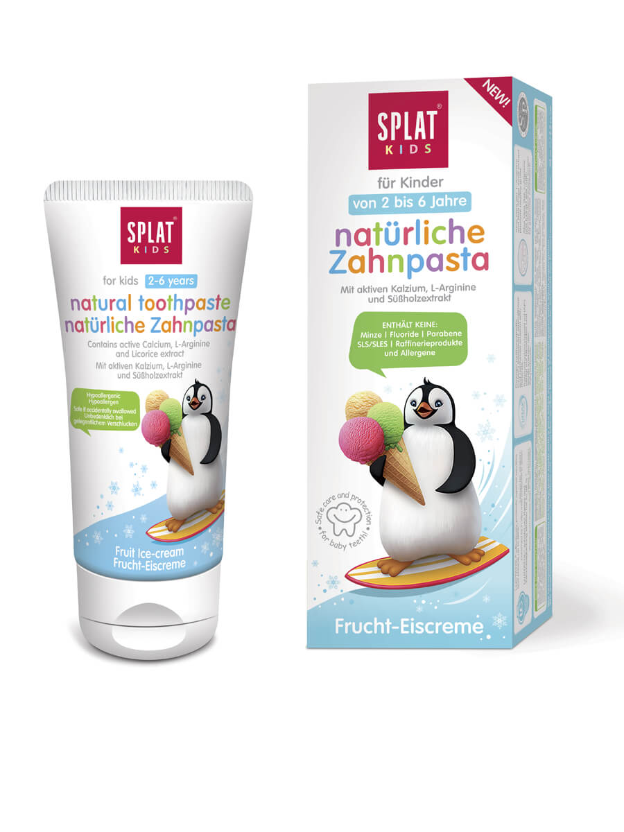 SPLAT Kids Frucht-Eiscreme natürliche Zahnpasta (2-6 Jahre)
